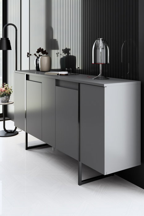 Hanah Home Conjunto de Muebles de Salón Luxe en Nogal y Negro Hanah Home Conjunto de Muebles de Salón Luxe en Nogal y Negro
